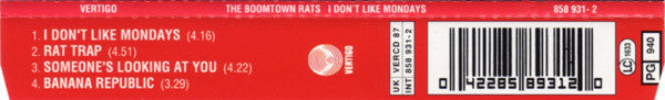 The Boomtown Rats : I Don't Like Mondays (CD, Maxi)