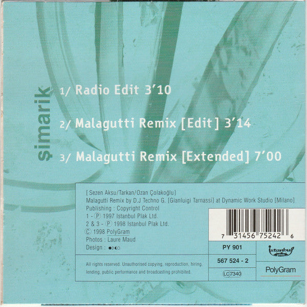 Tarkan : Şimarik (CD, Single, Car)