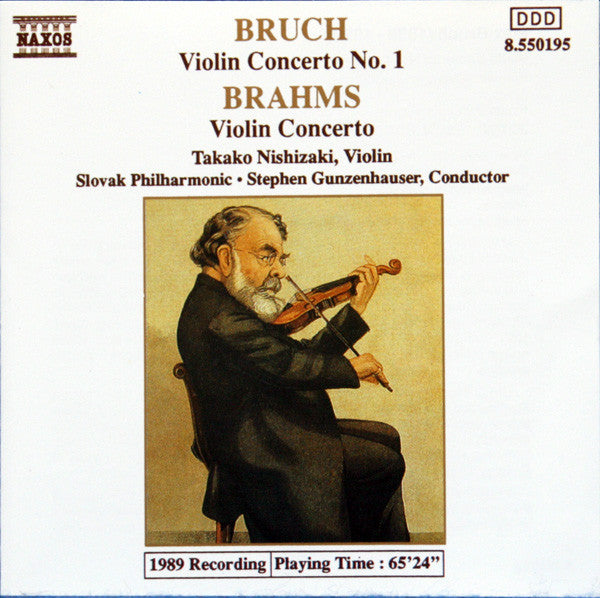 Max Bruch / Johannes Brahms - Takako Nishizaki, Slovak Philharmonic Orchestra, Stephen Gunzenhauser : Violin Concerto No. 1 / Violin Concerto (CD, Album)