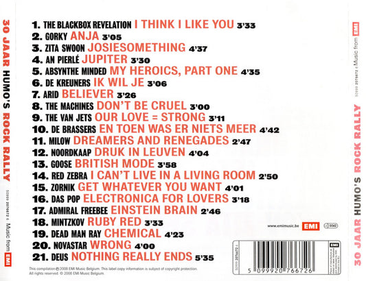 Various : Het Beste Uit 30 Jaar Humo's Rock Rally (CD, Comp)