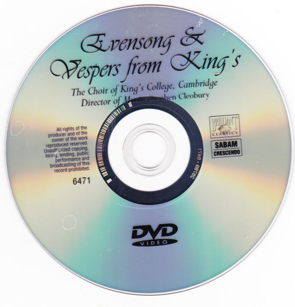 The King's College Choir Of Cambridge Director Of Music: Stephen Cleobury : Evensong & Vespers From King's (DVD-V, NTSC)