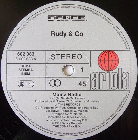 Rudy & Co. : Mama Radio (12", Maxi)