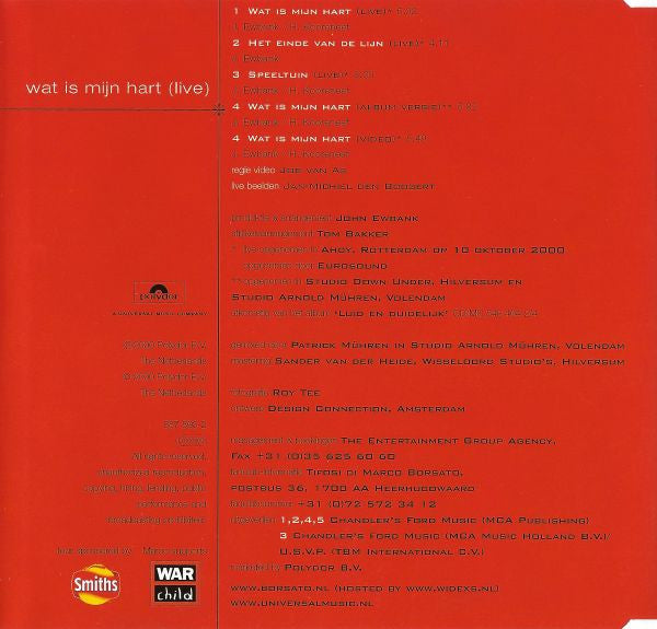 Marco Borsato : Wat Is Mijn Hart (Live) (CD, Maxi, Enh)