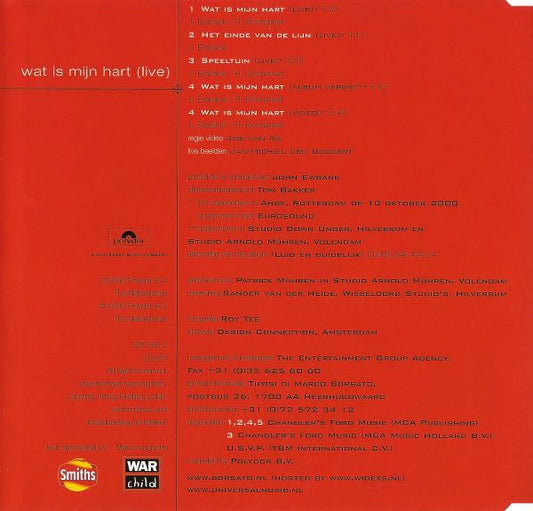 Marco Borsato : Wat Is Mijn Hart (Live) (CD, Maxi, Enh)