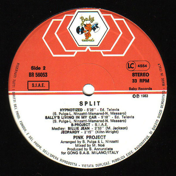 Pink Project : Split (LP)