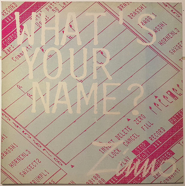 Zinno : What's Your Name? (12")
