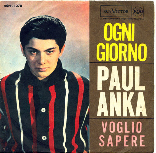 Paul Anka : Ogni Giorno (7", Mono)