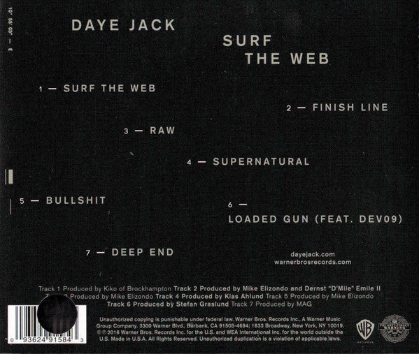 Daye Jack : Surf The Web (CD, EP)