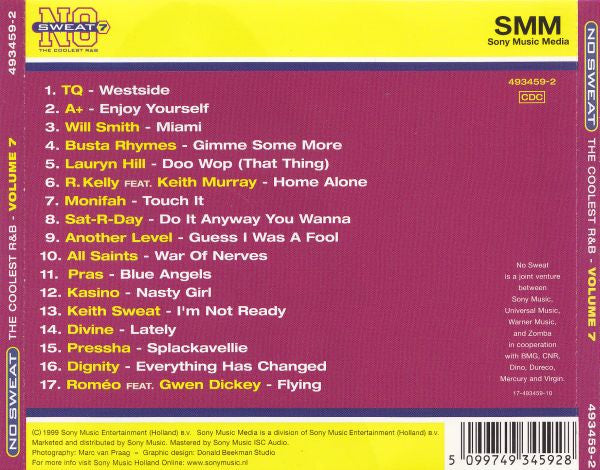 Various : No Sweat 7 (The Coolest R&B) (CD, Comp)