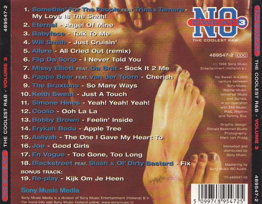 Various : No Sweat 3 (The Coolest R&B) (CD, Comp)