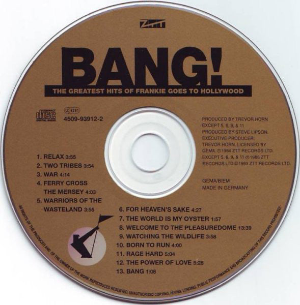 Frankie Goes To Hollywood : Bang!... The Greatest Hits Of Frankie Goes To Hollywood (CD, Comp)