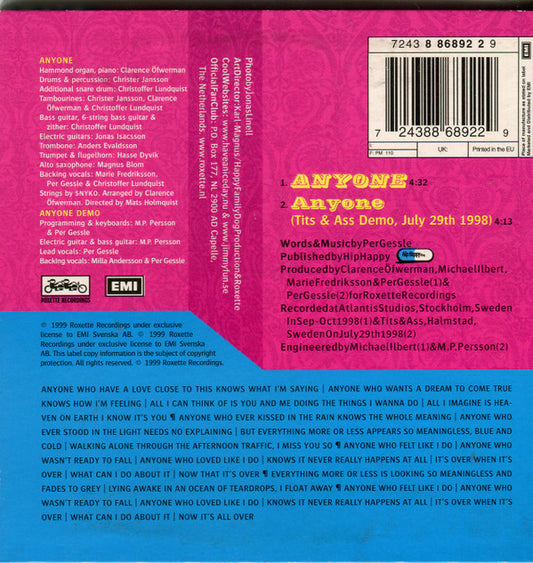 Roxette : Anyone (CD, Single)