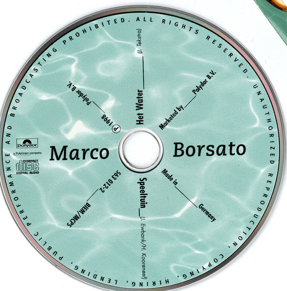 Marco Borsato : Het Water (CD, Single)