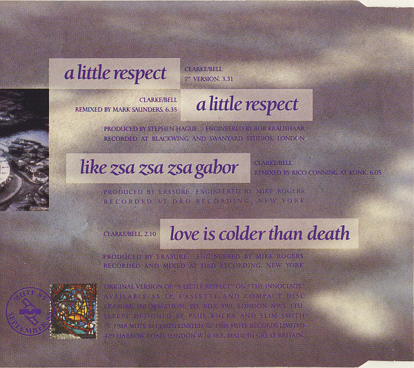 Erasure : A Little Respect (CD, Single)