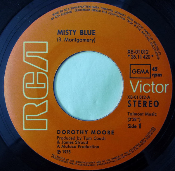 Dorothy Moore : Misty Blue (7", Single)