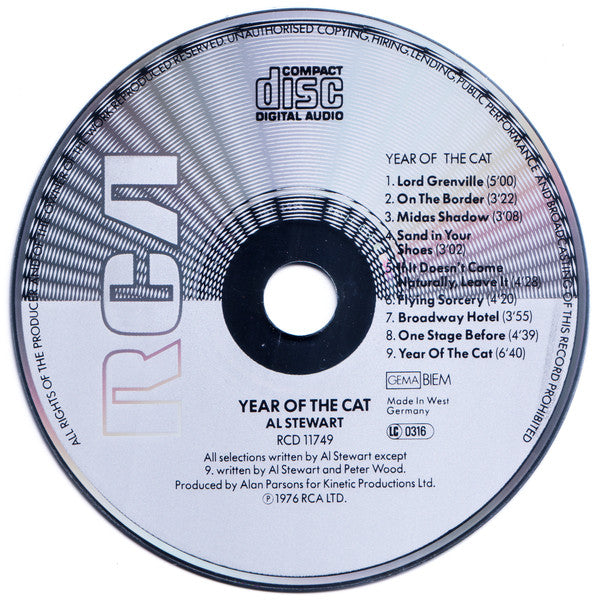 Al Stewart : Year Of The Cat (CD, Album, RE)