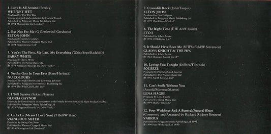 Various : Four Weddings And A Funeral  Songs From & Inspired By The Film (CD, Album, Comp)