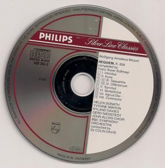 Wolfgang Amadeus Mozart • Helen Donath • Yvonne Minton • Ryland Davies • Gerd Nienstedt • John Alldis Choir • BBC Symphony Orchestra • Sir Colin Davis : Requiem (CD, Album, RM)