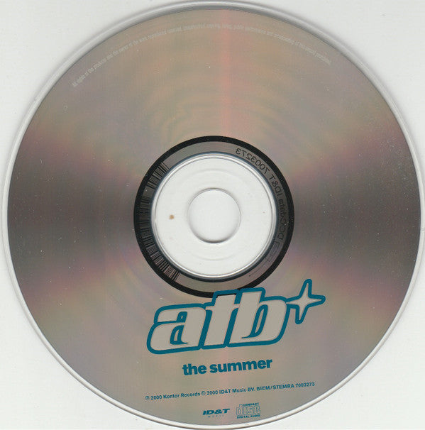 ATB : The Summer (CD, Single, Car)