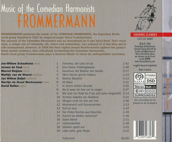Frommermann : Music Of The Comedian Harmonists (SACD, Hybrid, Multichannel, Album)