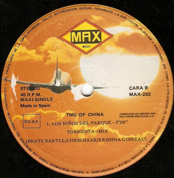 Two Of China : Los Niños Del Parque (12")