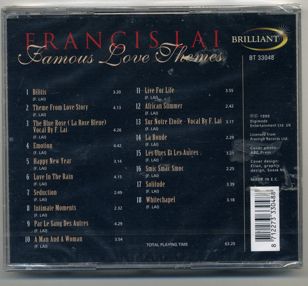 Francis Lai : Famous Love Themes (CD, Comp)