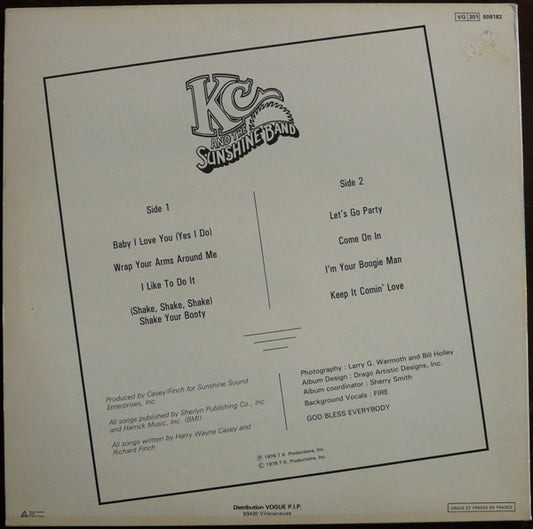 KC & The Sunshine Band : KC & The Sunshine Band (Part 3) (LP, Album, RE)