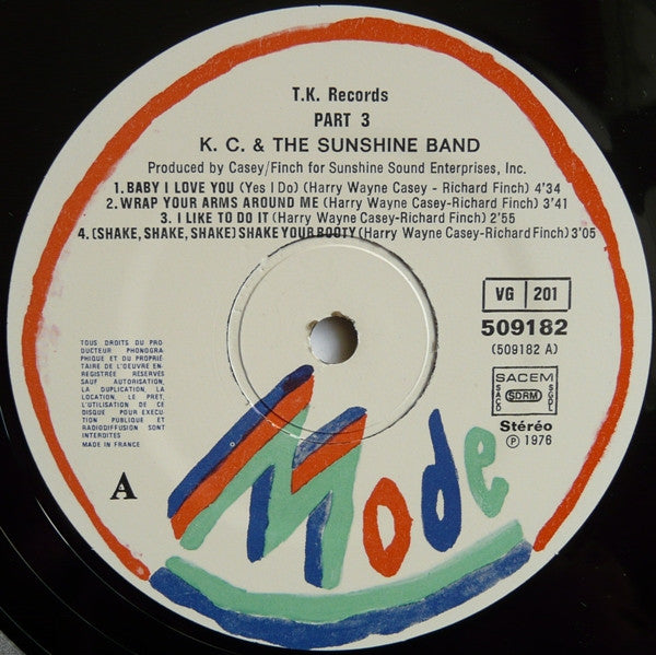 KC & The Sunshine Band : KC & The Sunshine Band (Part 3) (LP, Album, RE)