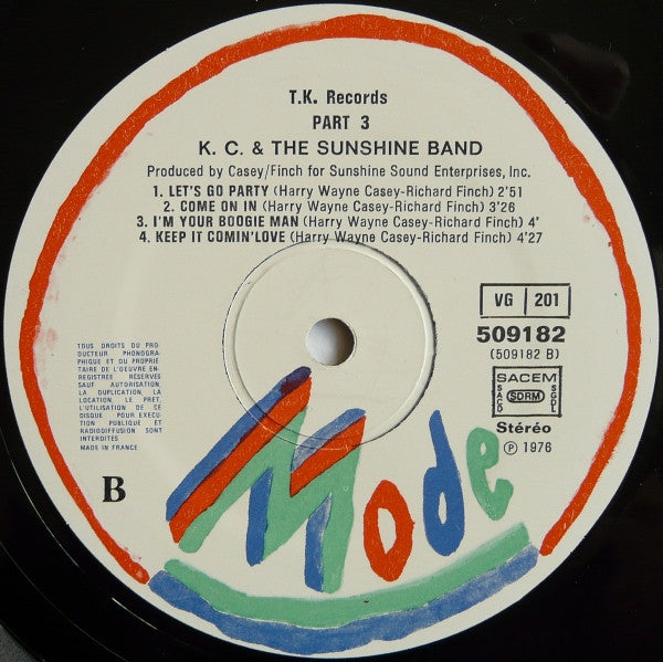 KC & The Sunshine Band : KC & The Sunshine Band (Part 3) (LP, Album, RE)
