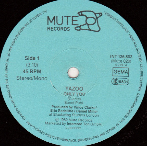 Yazoo : Only You (12", Maxi)