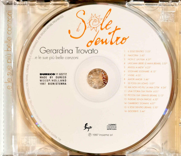 Gerardina Trovato : Sole Dentro (CD, Comp)