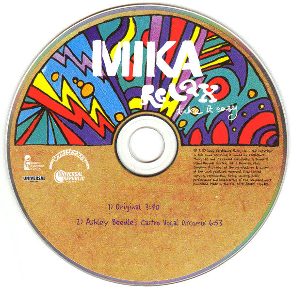 Mika (8) : Relax, Take It Easy (CD, Single)