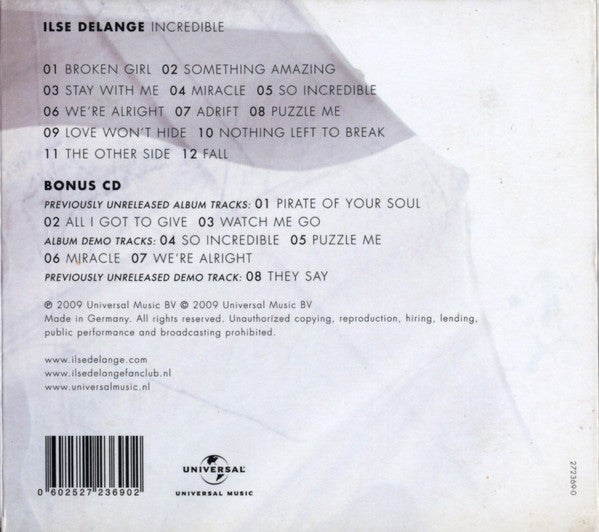 Ilse DeLange : Incredible (Platinum Edition) (2xCD, Album, RE)