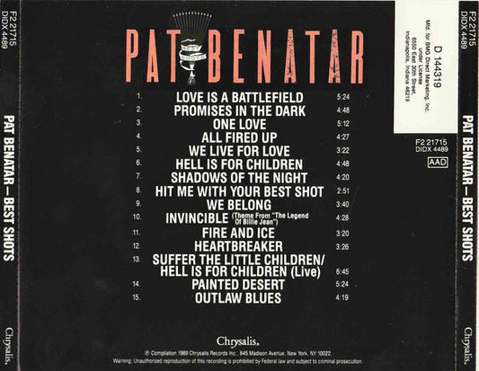 Pat Benatar : Best Shots (CD, Comp, Club, JVC)