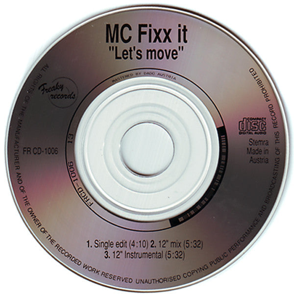 MC Fixx It : Let's Move (CD, Mini)
