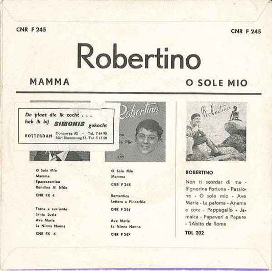 Robertino Loretti : Mamma / O Sole Mio (7", Single)