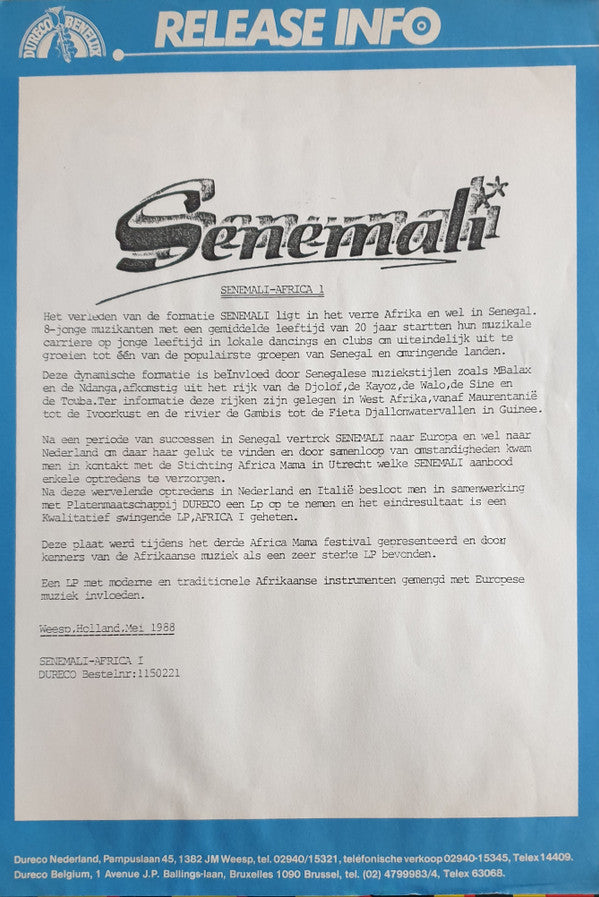 Senemali : Africa 1 (LP)