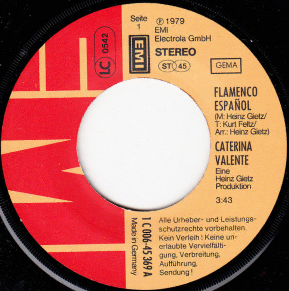 Caterina Valente : Flamenco Español (7", Single)