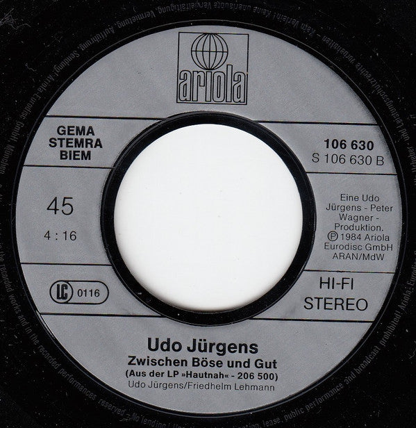 Udo Jürgens : Rot Blüht Der Mohn (7", Single)
