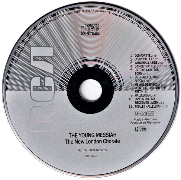 The New London Chorale* : The Young Messiah (CD, Album)