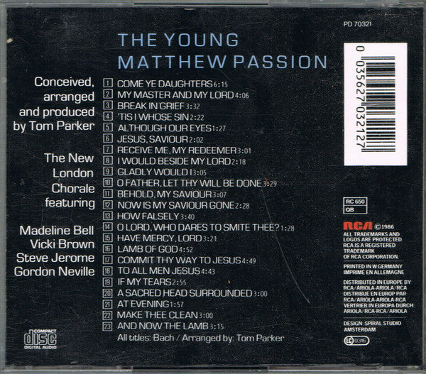 New London Chorale : The Young Matthew Passion (CD, Album)