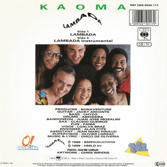 Kaoma : Lambada (7", Single)