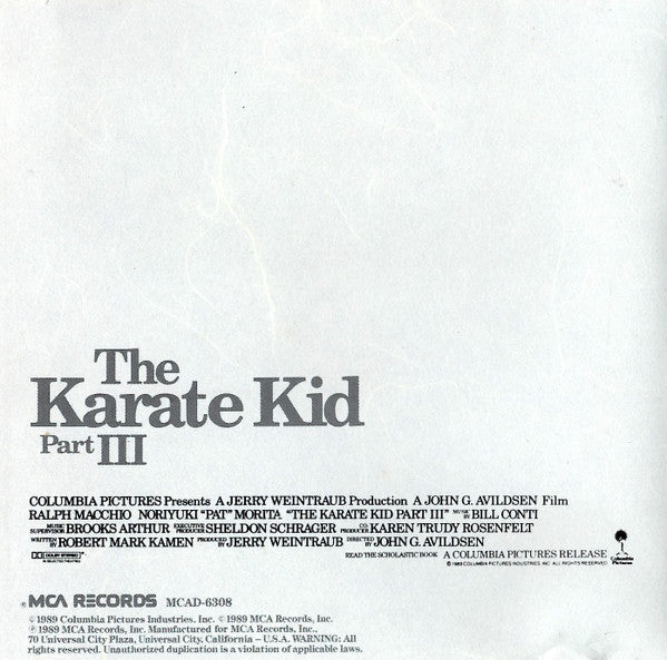 Various : The Karate Kid Part III (Original Motion Picture Soundtrack Album) (CD, Comp)