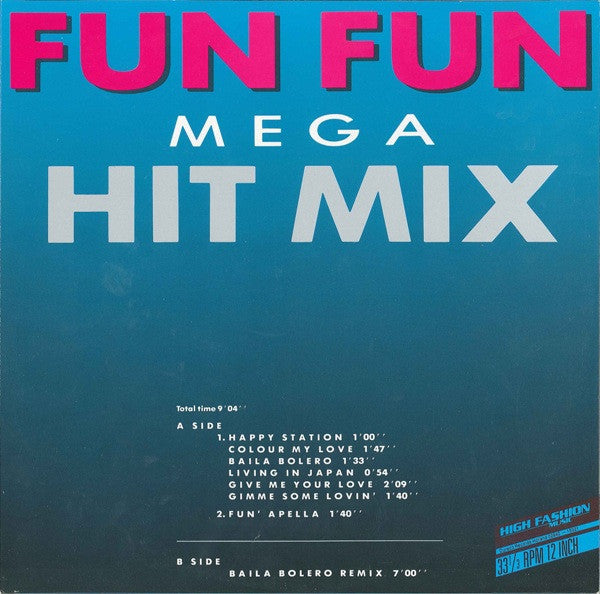 Fun Fun : Mega Hit Mix (12", P/Mixed)