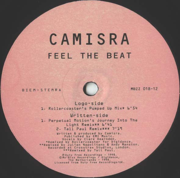 Camisra : Feel The Beat (12")