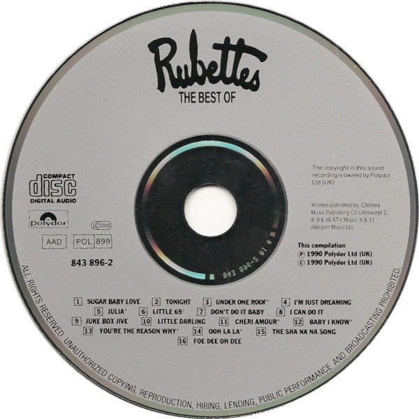 The Rubettes : The Best Of (CD, Comp)