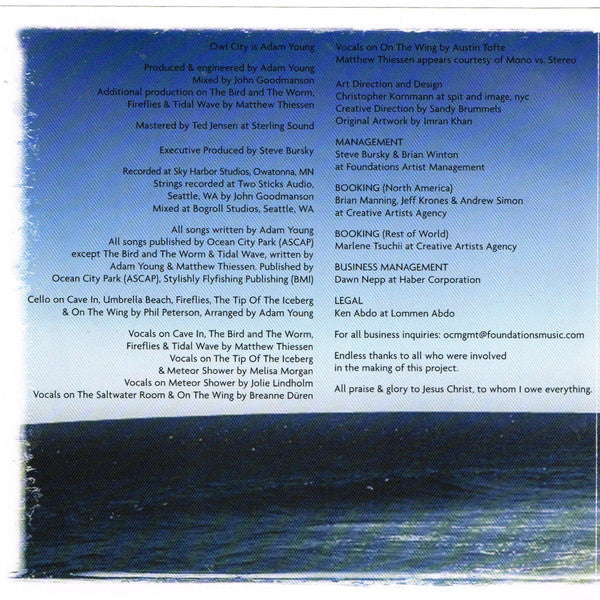 Owl City : Ocean Eyes (CD, Album)