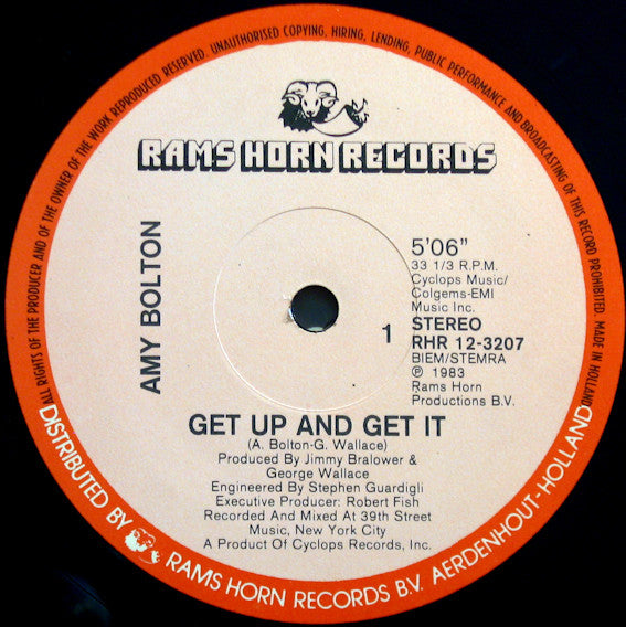 Amy Bolton : Get Up And Get It (12", Maxi)