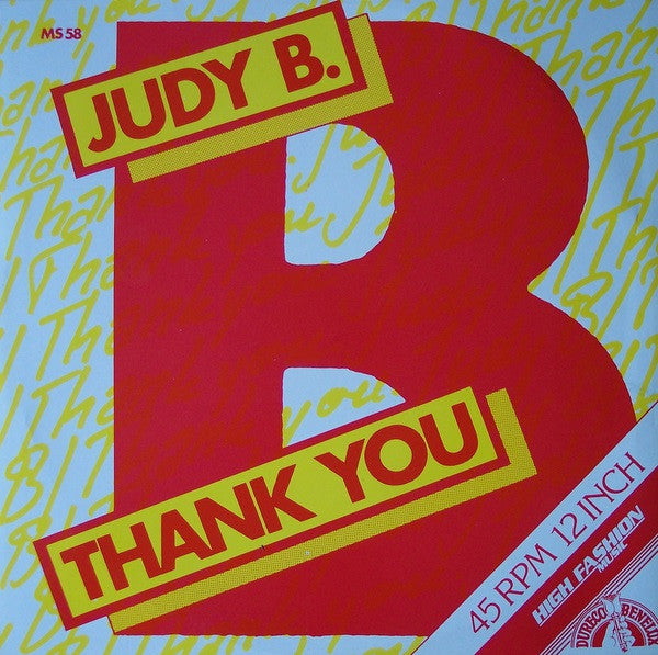 Judy B : Thank You (12")
