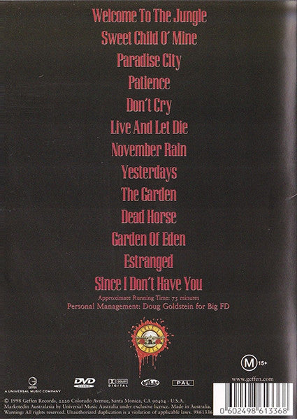 Guns N' Roses : Welcome To The Videos (DVD-V, Comp, PAL)